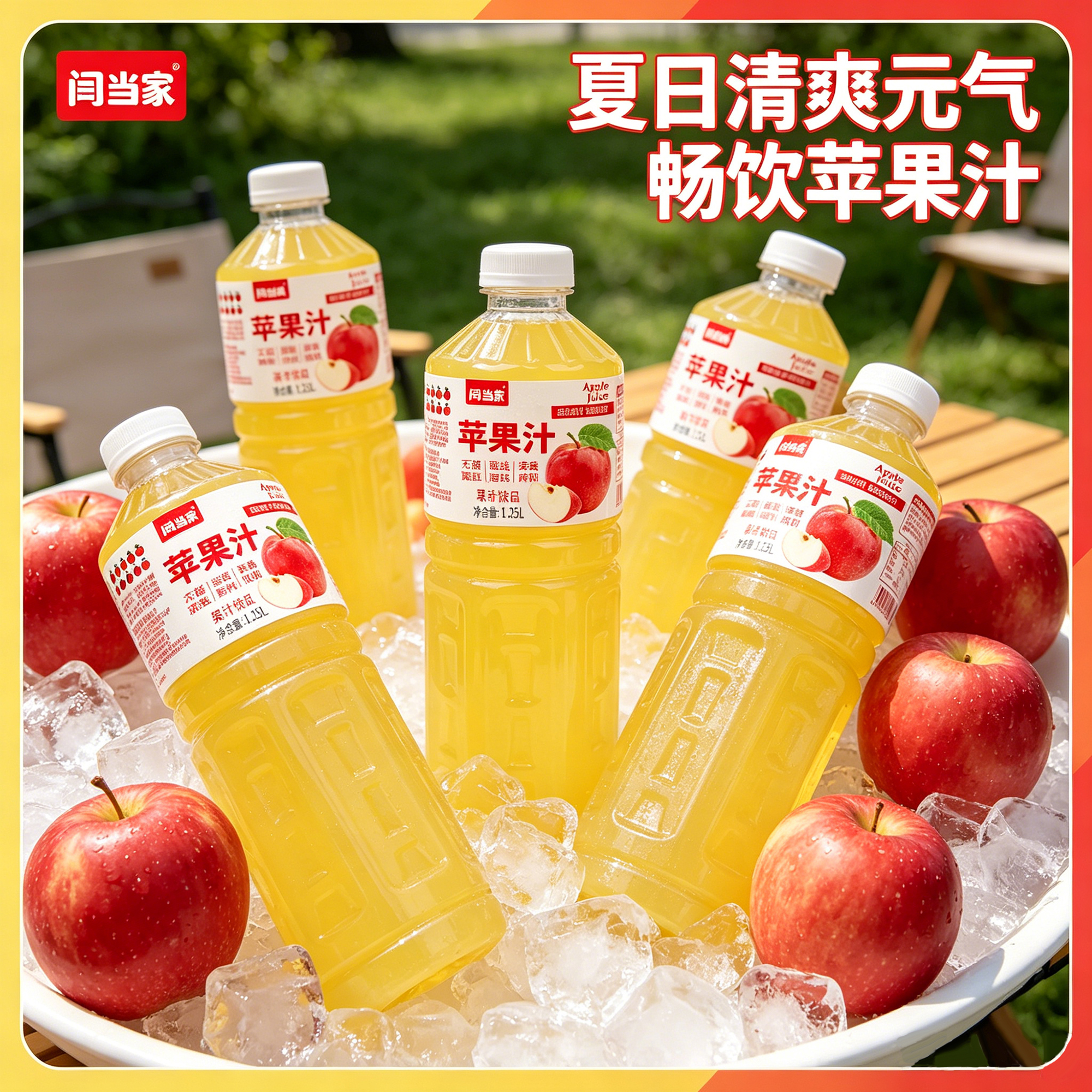 闫当家苹果汁1.25L*2瓶