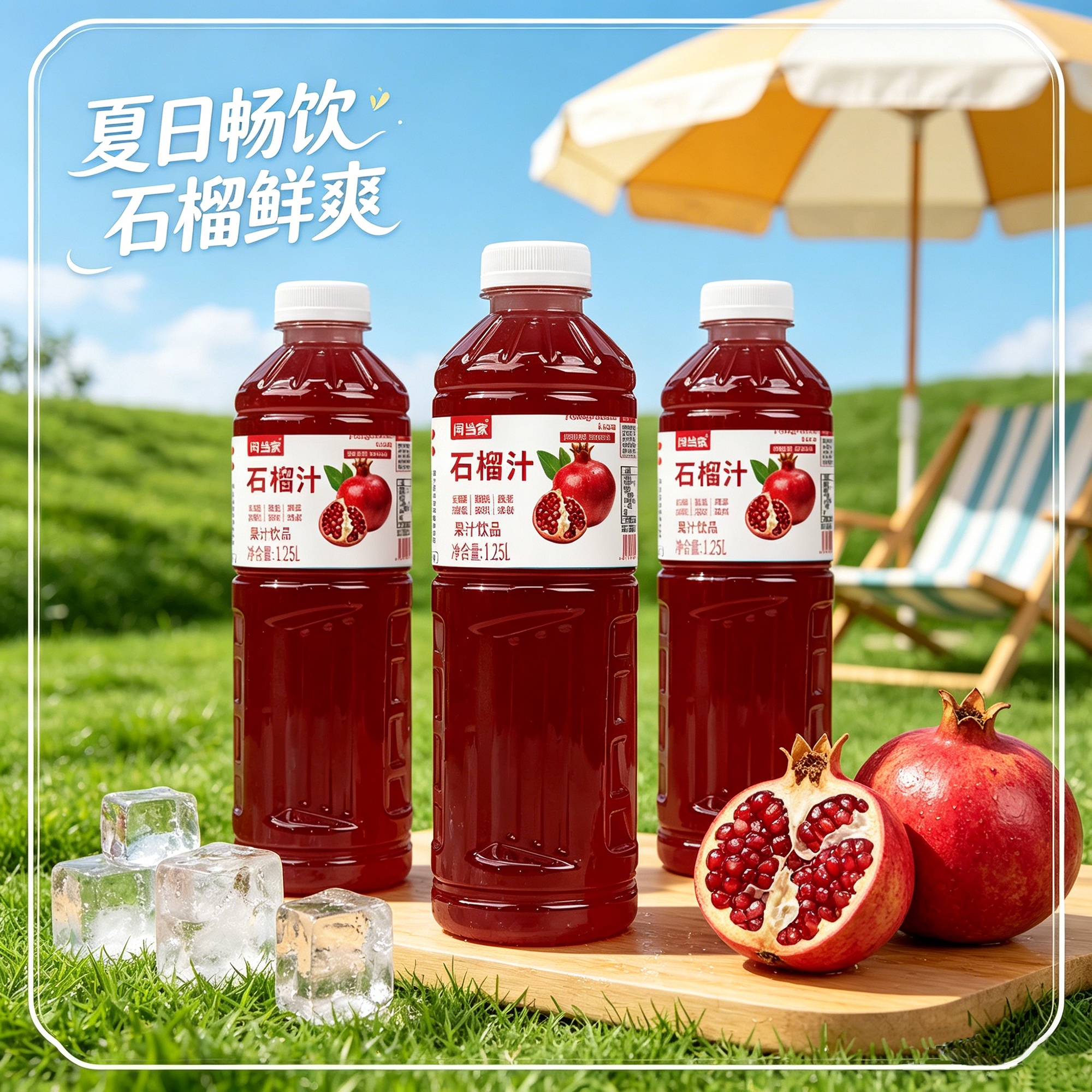 闫当家石榴汁1.25L*2瓶