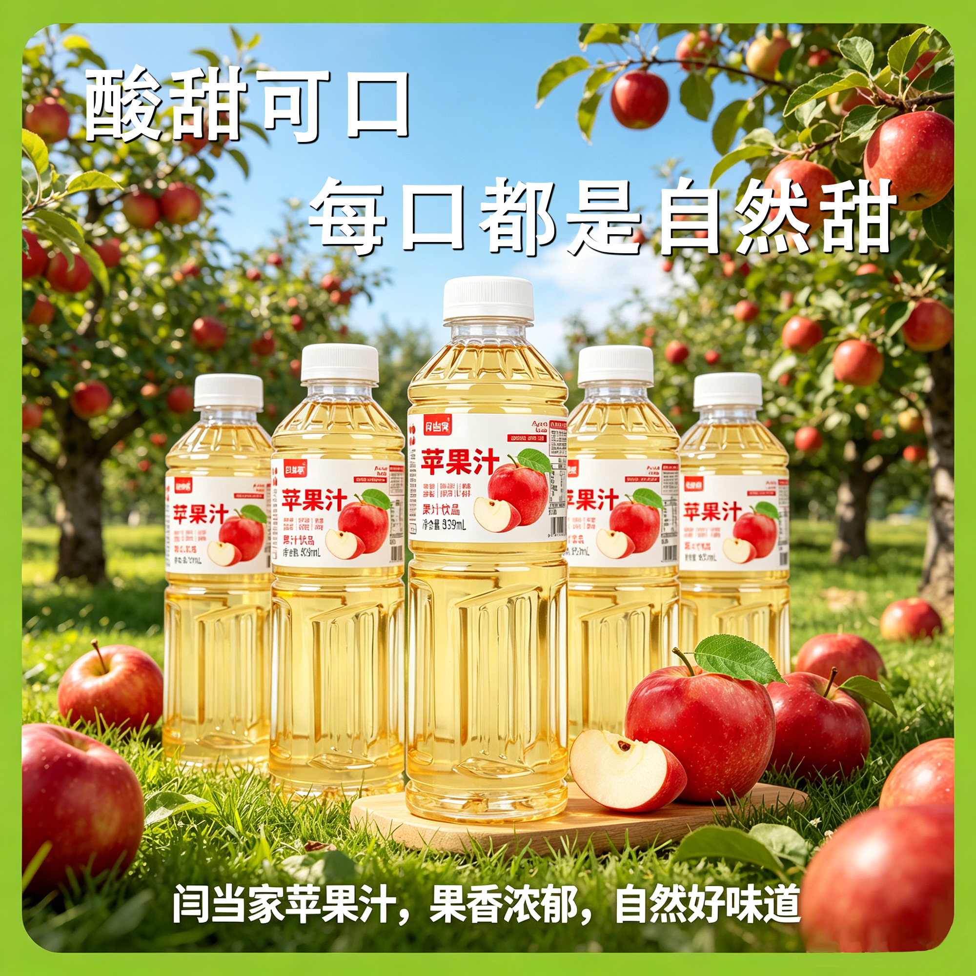 闫当家苹果汁839ML*4瓶
