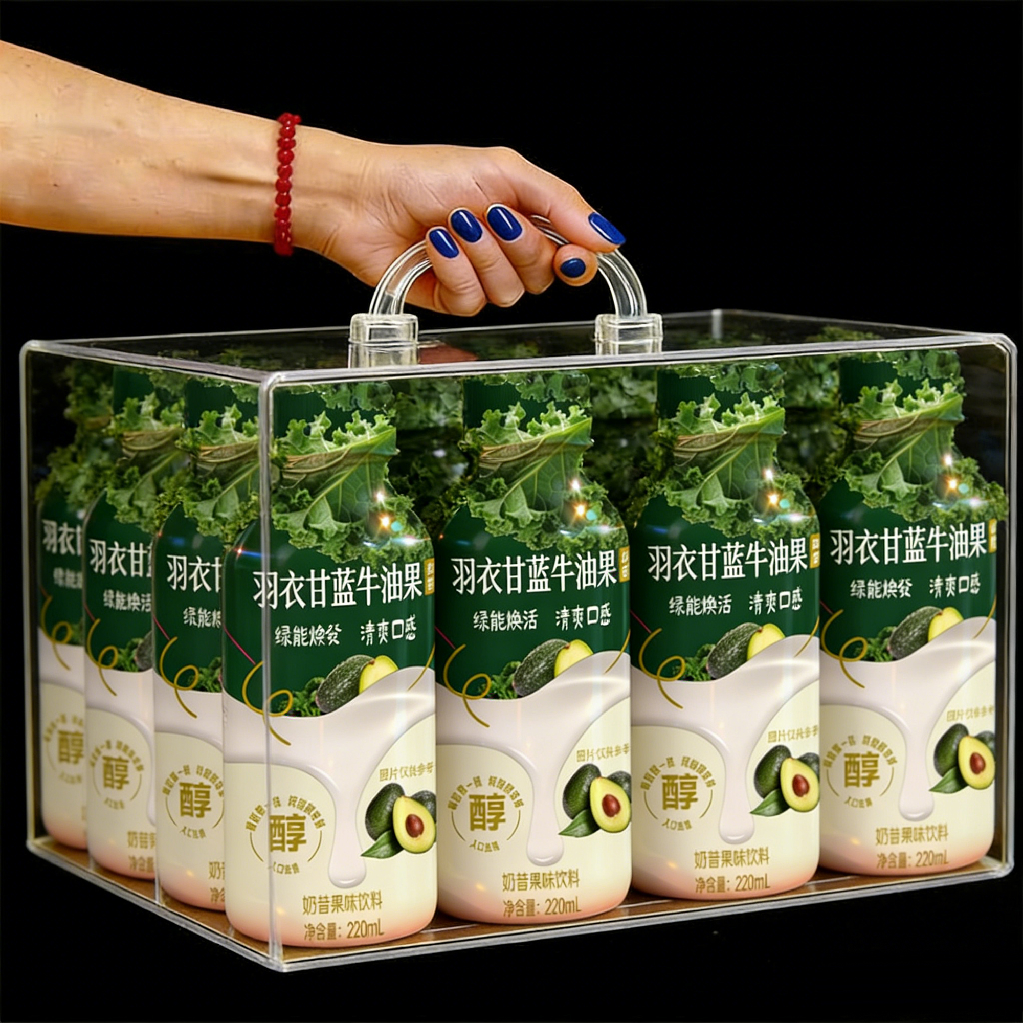焦农山泉羽衣甘蓝牛油果奶昔