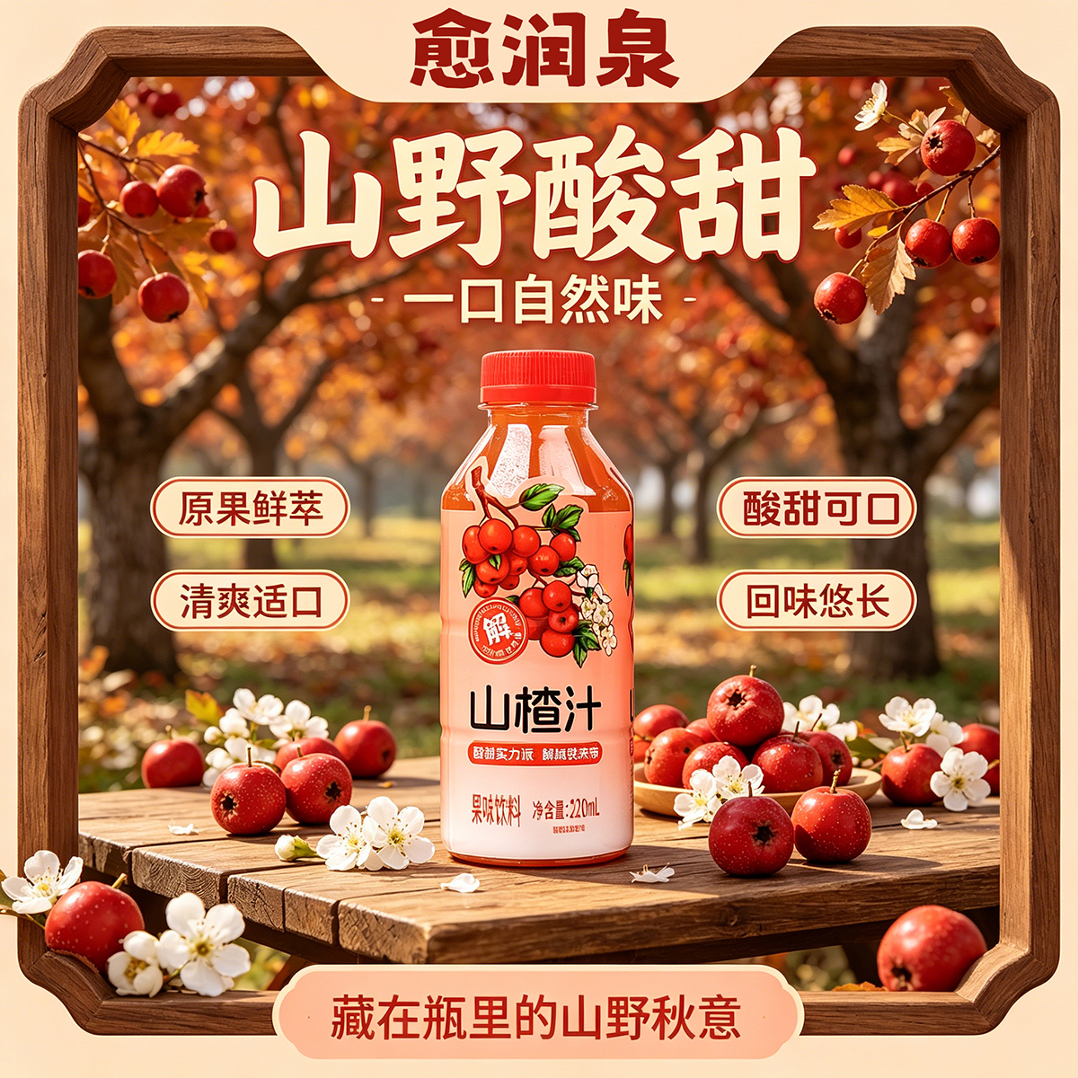 愈润泉山楂汁220ML*瓶