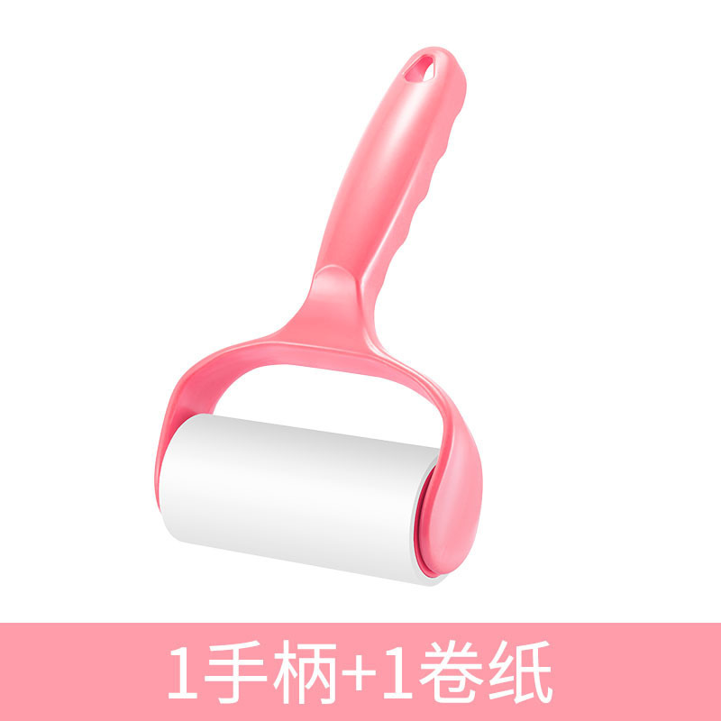 可撕式滚筒除毛器粘毛纸粘家用衣服滚刷沾防尘盖万能手柄通用型