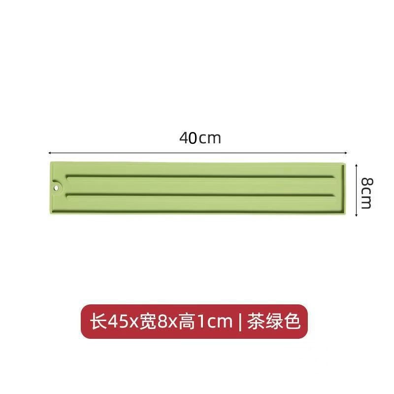 防滑沥水灶台锅铲收纳垫窄缝锅盖收纳垫家用厨房多功能台面放置垫