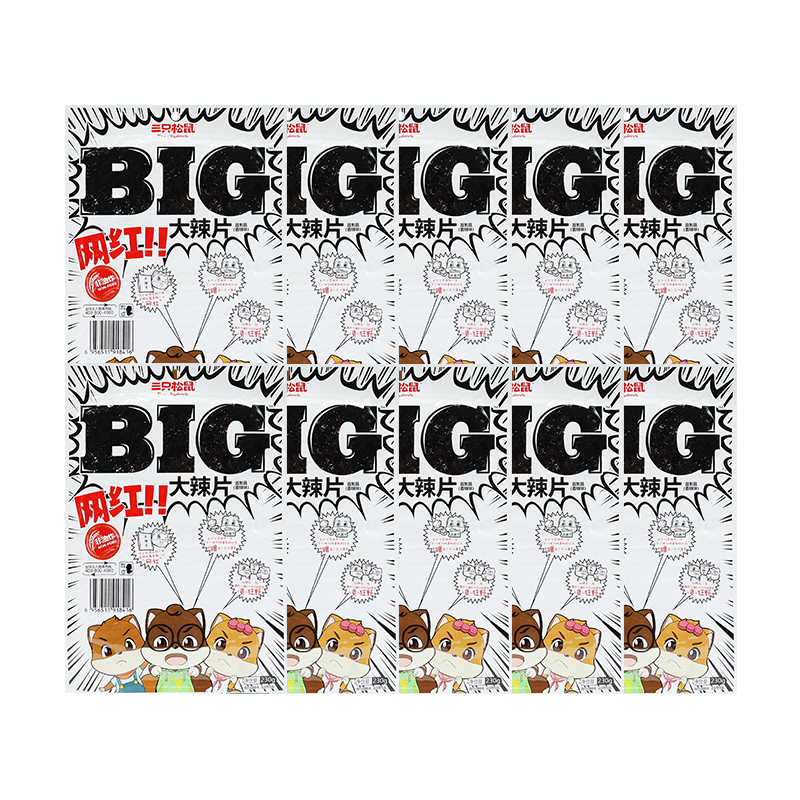 三只松鼠BIG大辣片230g/袋休闲辣条童年麻辣零食怀旧包邮