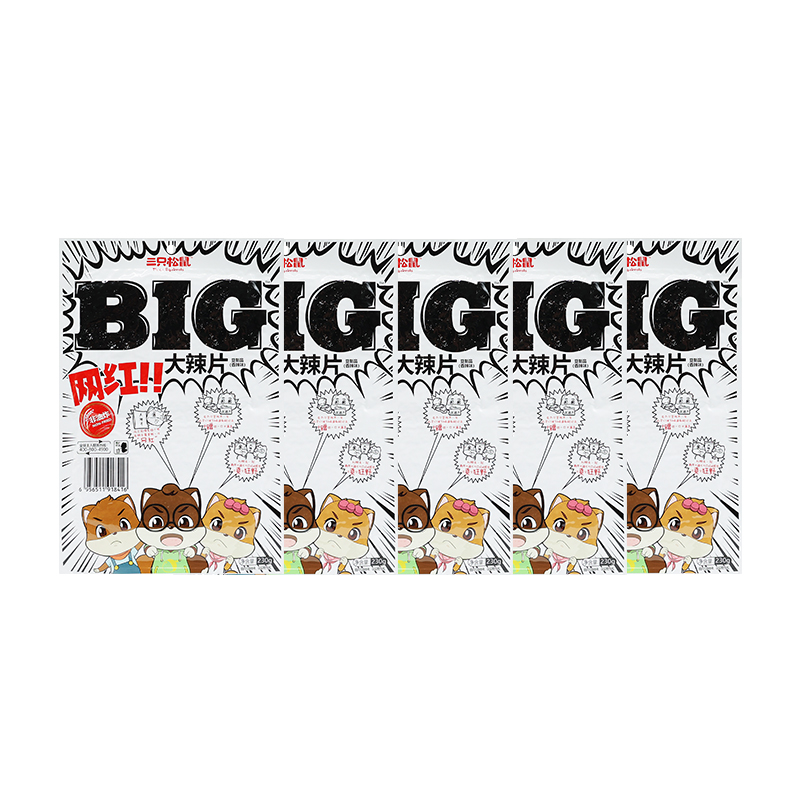 三只松鼠BIG大辣片230g/袋休闲辣条童年麻辣零食怀旧包邮