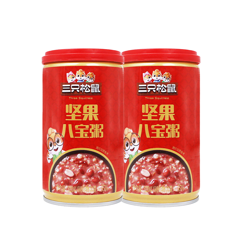 三只松鼠每日坚果莲子八宝粥320g多种坚果混合早餐即食装