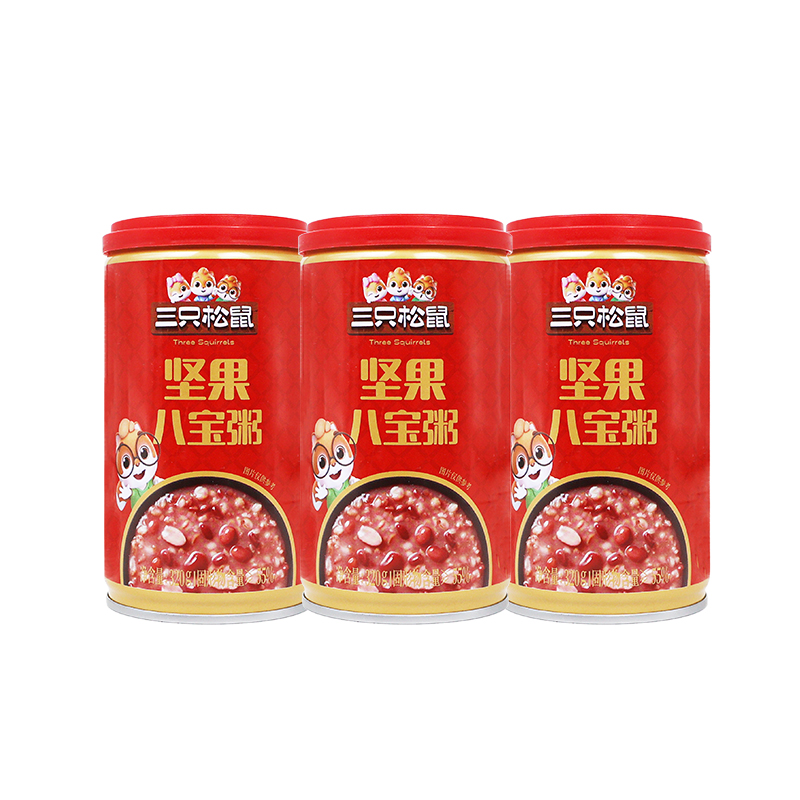 三只松鼠每日坚果莲子八宝粥320g多种坚果混合早餐即食装
