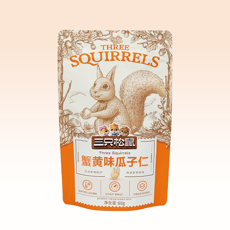 三只松鼠蟹黄味瓜子仁80g/袋休闲零食葵花籽仁即食小吃包邮