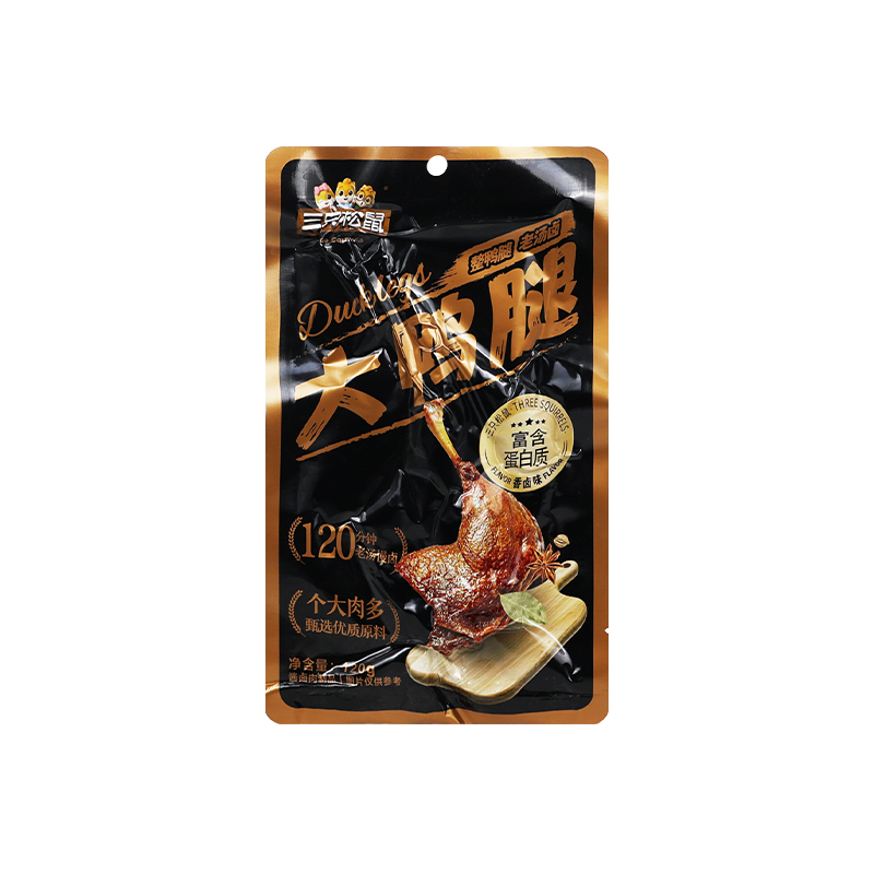 三只松鼠大鸭腿120g香卤味肉食休闲零食解馋便携即食小吃包邮