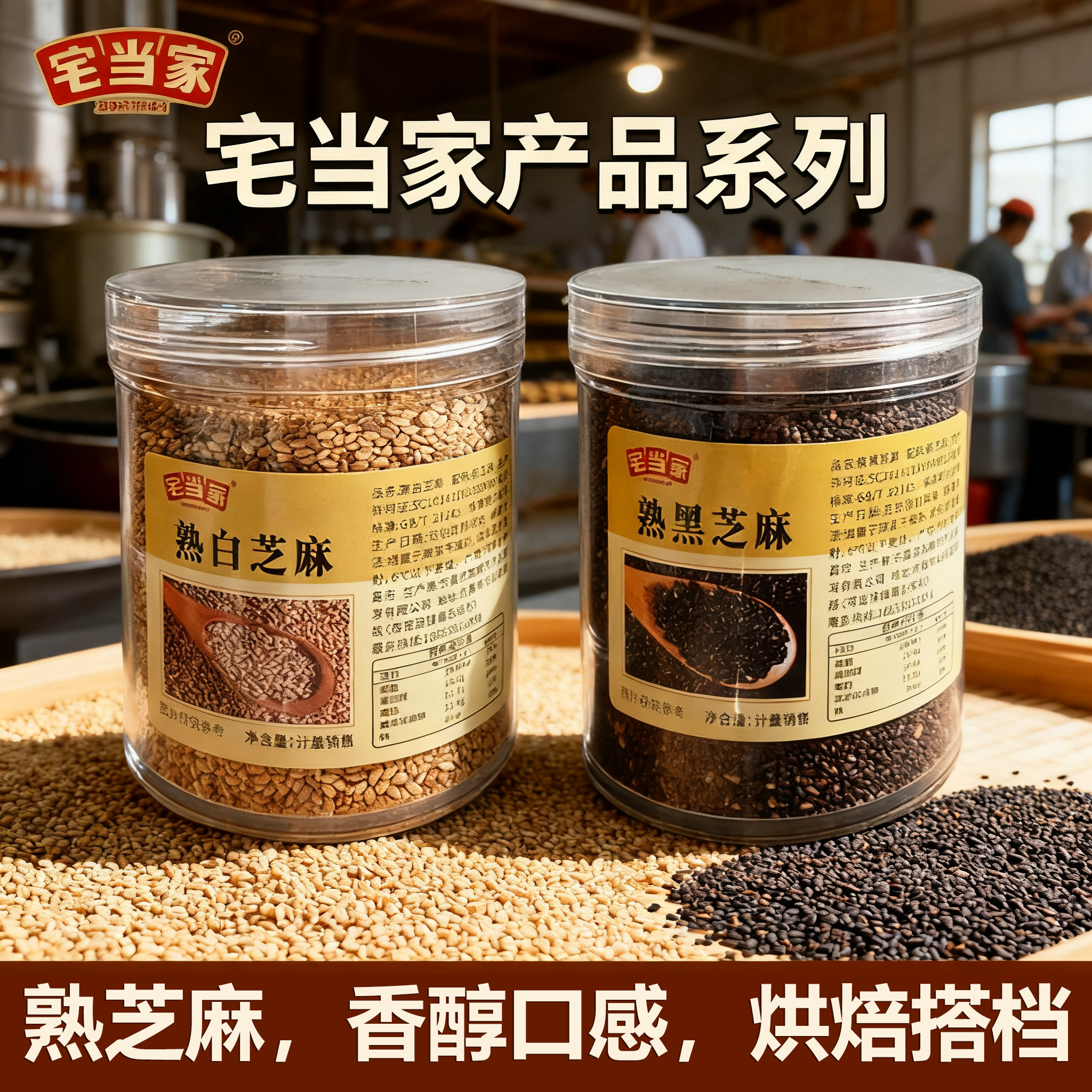 新熟黑白芝麻免洗即食无杂农家优质芝麻炒熟家用商用烘培新日期货