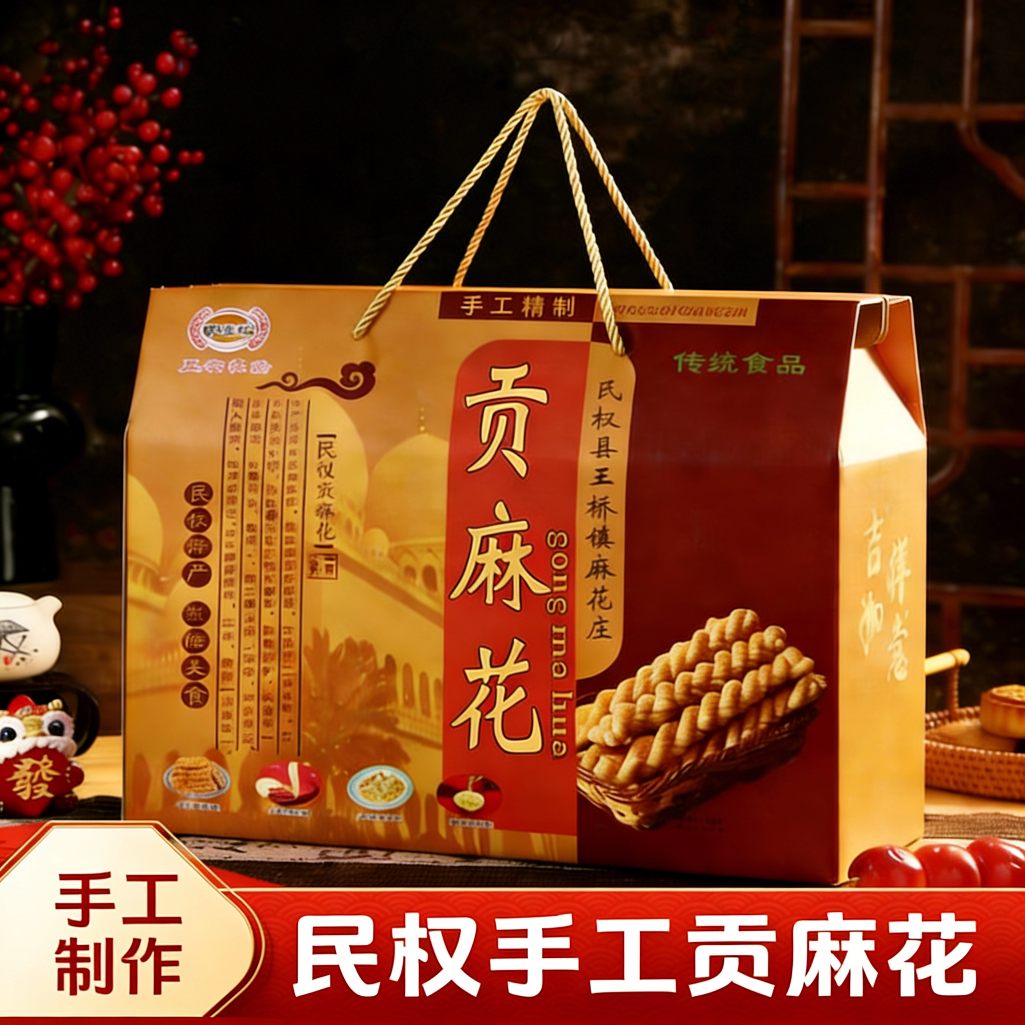 麻花10袋礼品盒