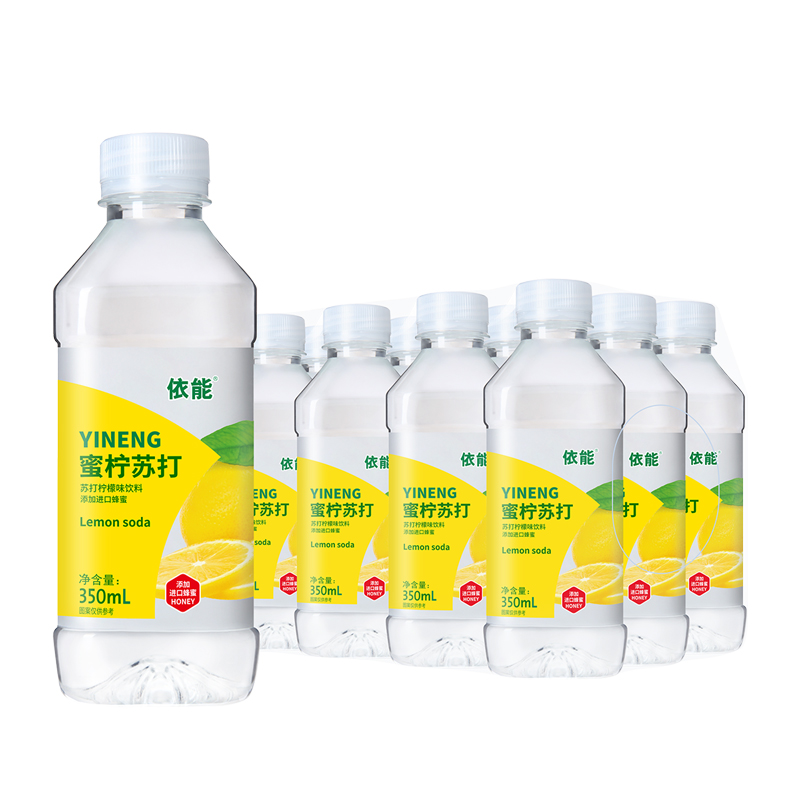 依能果味苏打水蜜桃味风味饮料350ml*12膜包