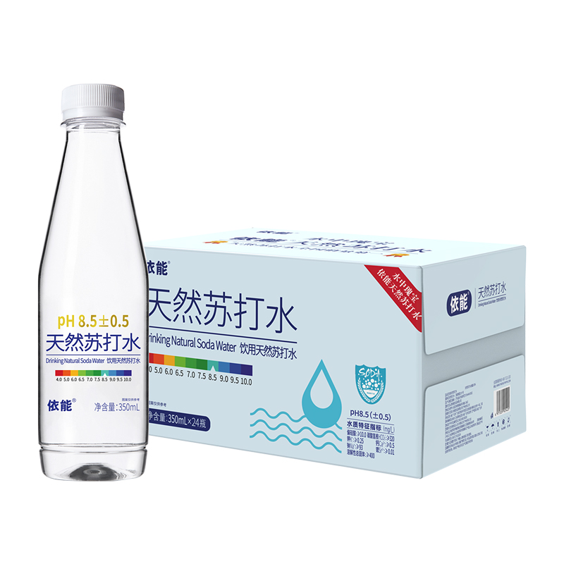 依能天然苏打水无糖饮用弱碱性350ml*15/24瓶