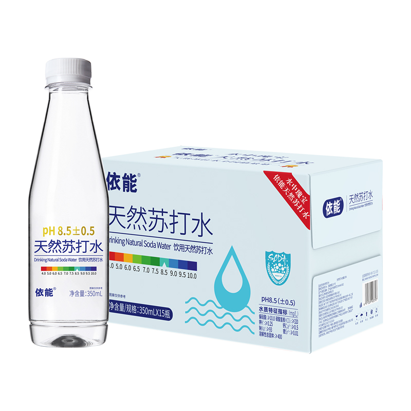 依能天然苏打水无糖饮用弱碱性350ml*15/24瓶