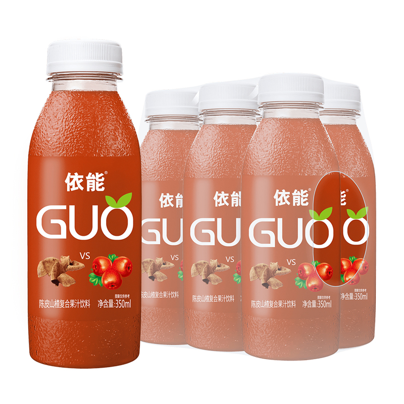依能陈皮山楂味芒果味复合果汁350ml*6瓶