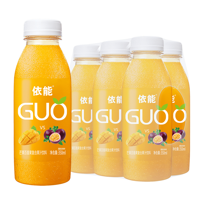 依能陈皮山楂味芒果味复合果汁350ml*6瓶